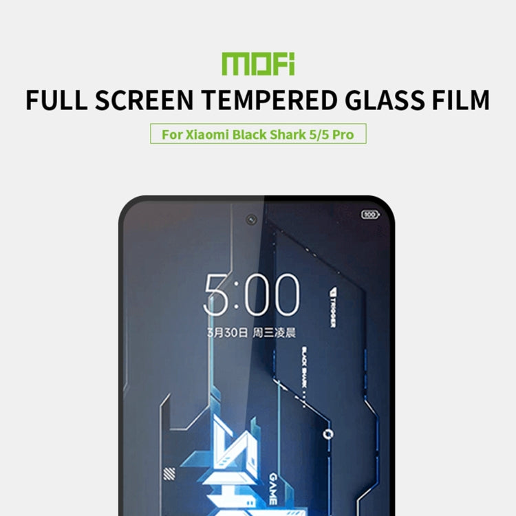 For Xiaomi Black Shark 5 / 5 Pro MOFI 9H 2.5D Full Screen Tempered Glass Film(Black) -  by MOFI | Online Shopping South Africa | PMC TechLife | Buy Now Pay Later Mobicred