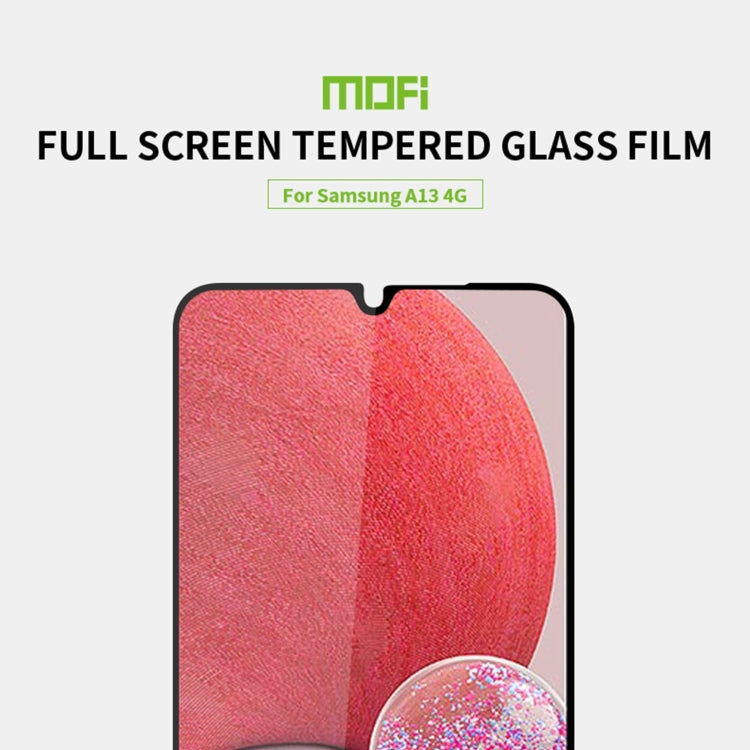 For Samsung Galaxy A13 4G MOFI 9H 2.5D Full Screen Tempered Glass Film(Black) -  by MOFI | Online Shopping South Africa | PMC TechLife