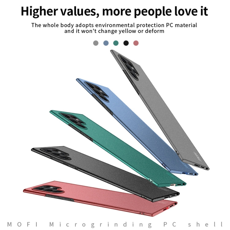For Samsung Galaxy S22 Ultra 5G MOFI Fandun Series Frosted Ultra-thin PC Hard Phone Case(Green)