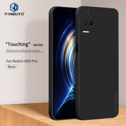 For Xiaomi Redmi K50 / K50 Pro PINWUYO Sense Series Liquid Silicone TPU Phone Case(Black)