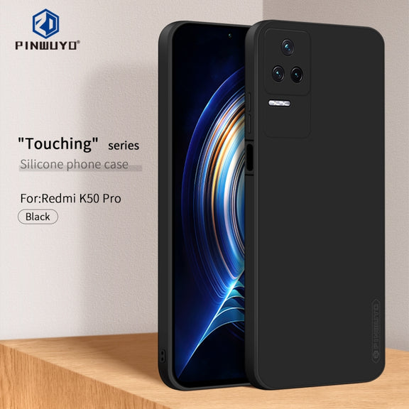 For Xiaomi Redmi K50 / K50 Pro PINWUYO Sense Series Liquid Silicone TPU Phone Case(Black)