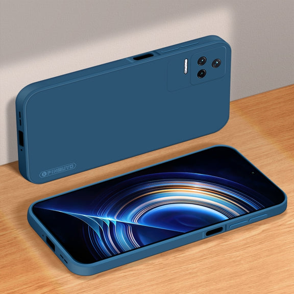 For Xiaomi Redmi K50 / K50 Pro PINWUYO Sense Series Liquid Silicone TPU Phone Case(Blue)