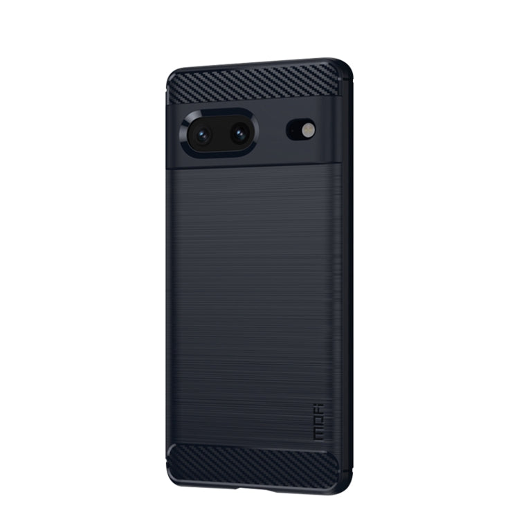 For Google pixel 7 5G MOFI Gentleness Series Brushed Texture Carbon Fiber TPU Phone Case(Blue) - free shipping - PMC TechLife - Order now!