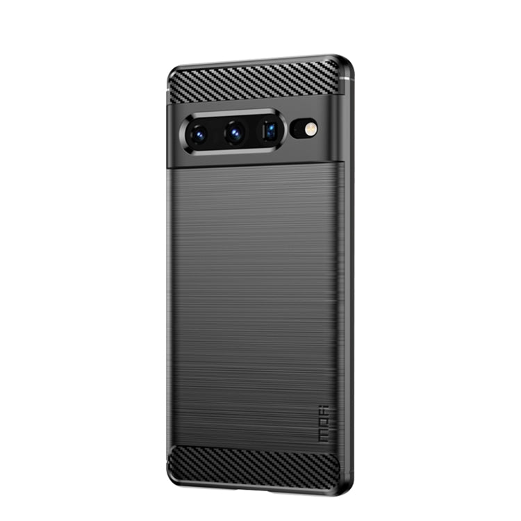 For Google pixel 7 Pro 5G MOFI Gentleness Series Brushed Texture Carbon Fiber TPU Phone Case(Black) - free shipping - PMC TechLife - Order now!