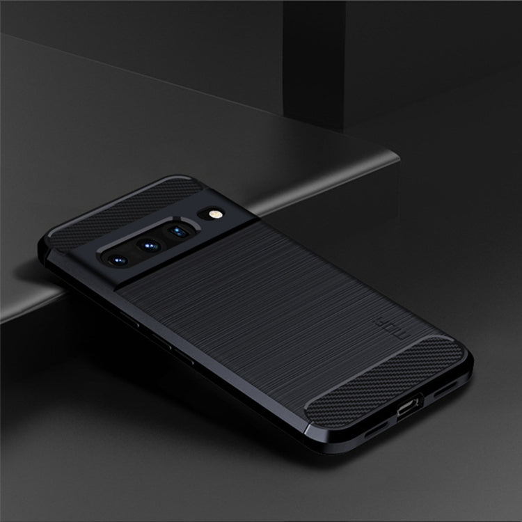 For Google pixel 7 Pro 5G MOFI Gentleness Series Brushed Texture Carbon Fiber TPU Phone Case(Blue) - free shipping - PMC TechLife - Order now!