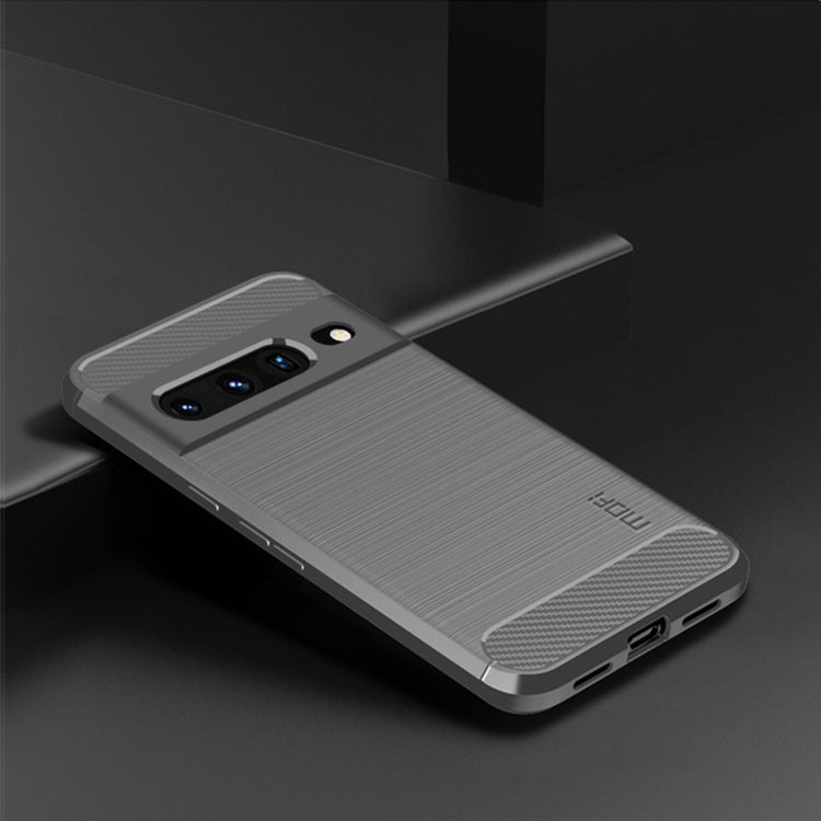 For Google pixel 7 Pro 5G MOFI Gentleness Series Brushed Texture Carbon Fiber TPU Phone Case(Gray) - free shipping - PMC TechLife - Order now!