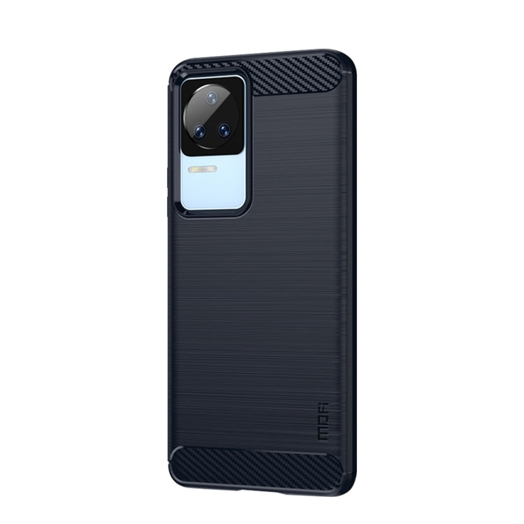 For Xiaomi Redmi K40S MOFI Gentleness Brushed Carbon Fiber Soft TPU Case(Blue) - Xiaomi Cases by MOFI | Online Shopping South Africa | PMC TechLife | Buy Now Pay Later Mobicred