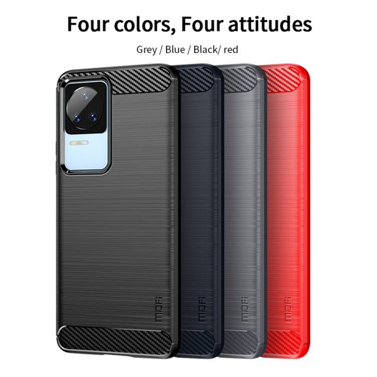For Xiaomi Redmi K40S MOFI Gentleness Brushed Carbon Fiber Soft TPU Case(Blue) - Xiaomi Cases by MOFI | Online Shopping South Africa | PMC TechLife | Buy Now Pay Later Mobicred