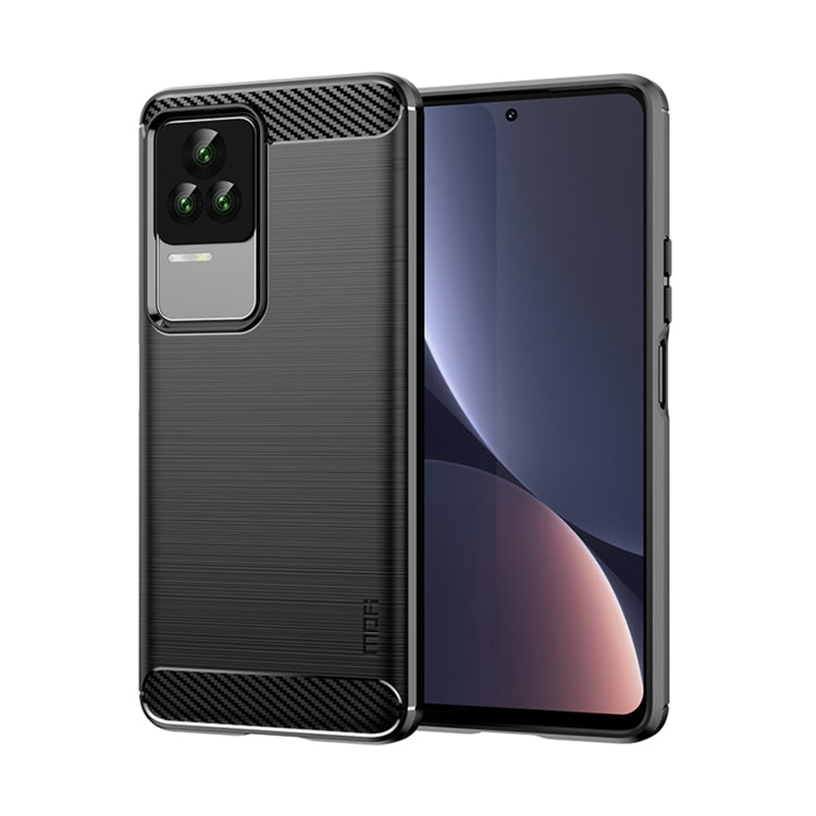 For Xiaomi Redmi K50 / K50 Pro MOFI Gentleness Brushed Carbon Fiber Soft TPU Case(Black) - Xiaomi Cases by MOFI | Online Shopping South Africa | PMC TechLife | Buy Now Pay Later Mobicred