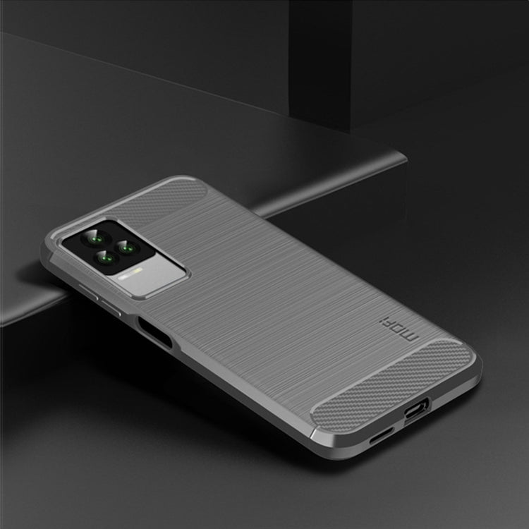 For Xiaomi Redmi K50 / K50 Pro MOFI Gentleness Brushed Carbon Fiber Soft TPU Case(Gray) - Xiaomi Cases by MOFI | Online Shopping South Africa | PMC TechLife | Buy Now Pay Later Mobicred