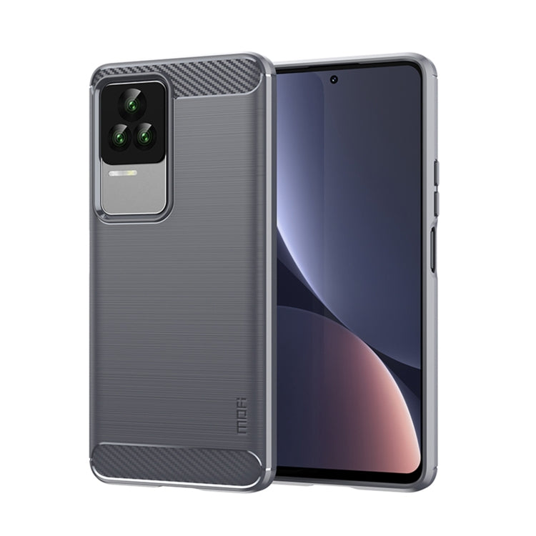 For Xiaomi Redmi K50 / K50 Pro MOFI Gentleness Brushed Carbon Fiber Soft TPU Case(Gray) - Xiaomi Cases by MOFI | Online Shopping South Africa | PMC TechLife | Buy Now Pay Later Mobicred