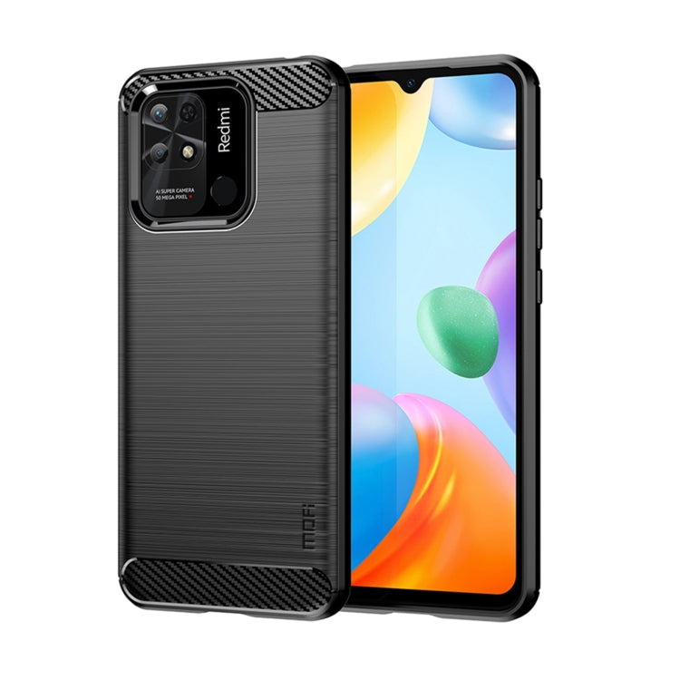 For Xiaomi Redmi 10C MOFI Gentleness Brushed Carbon Fiber Soft TPU Case(Black) - Xiaomi Cases by MOFI | Online Shopping South Africa | PMC TechLife