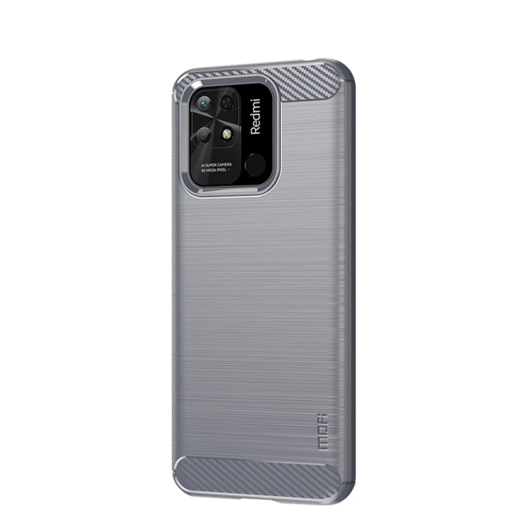 For Xiaomi Redmi 10C MOFI Gentleness Brushed Carbon Fiber Soft TPU Case(Gray) - Xiaomi Cases by MOFI | Online Shopping South Africa | PMC TechLife | Buy Now Pay Later Mobicred