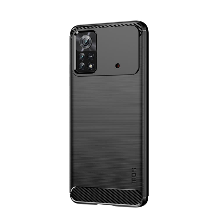 For Xiaomi Poco X4 Pro 5G MOFI Gentleness Brushed Carbon Fiber Soft TPU Case(Black) - Xiaomi Cases by MOFI | Online Shopping South Africa | PMC TechLife | Buy Now Pay Later Mobicred