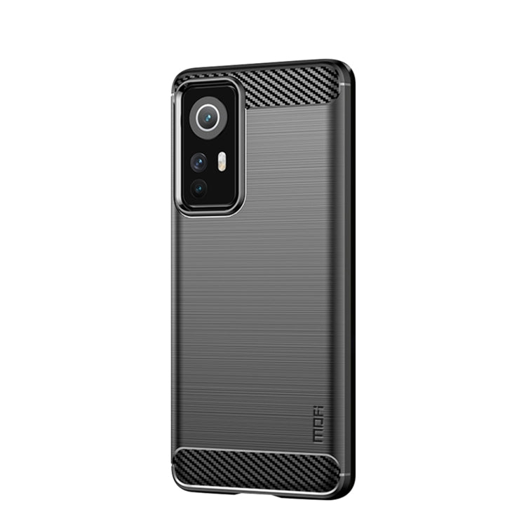 For Xiaomi 12 / 12X MOFI Gentleness Brushed Carbon Fiber Soft TPU Case(Black) - Xiaomi Cases by MOFI | Online Shopping South Africa | PMC TechLife | Buy Now Pay Later Mobicred