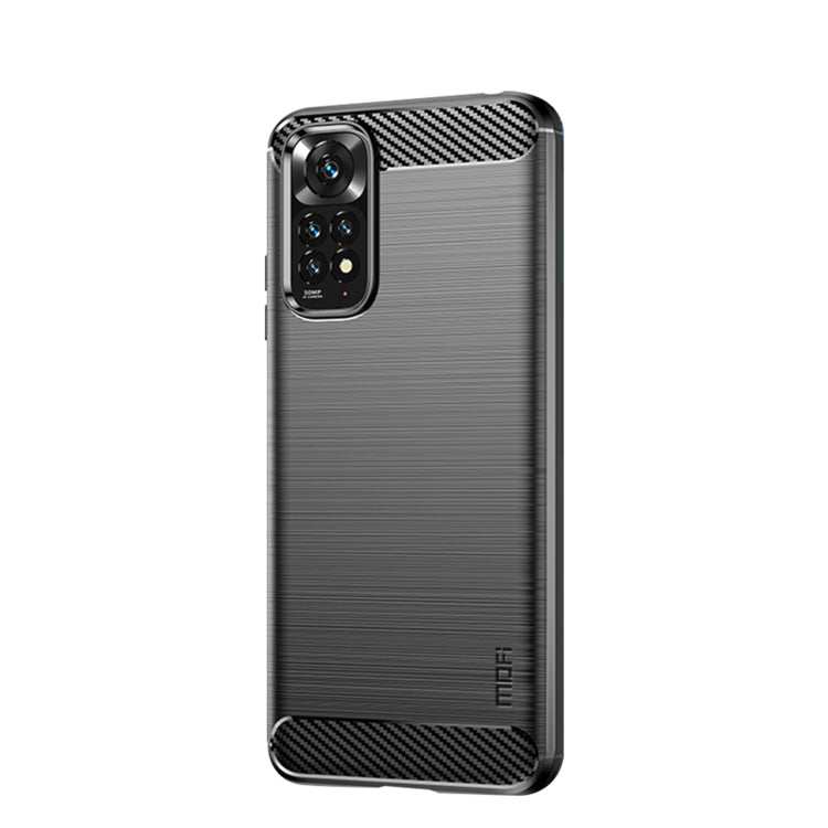 For Xiaomi Redmi Note 11 4G Global / Note 11S 4G MOFI Gentleness Brushed Carbon Fiber TPU Case(Black)