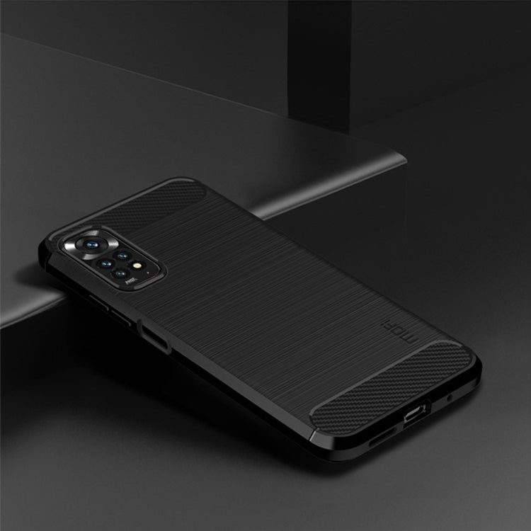For Xiaomi Redmi Note 11 4G Global / Note 11S 4G MOFI Gentleness Brushed Carbon Fiber TPU Case(Black) - Xiaomi Cases by MOFI | Online Shopping South Africa | PMC TechLife | Buy Now Pay Later Mobicred