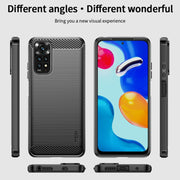 For Xiaomi Redmi Note 11 4G Global / Note 11S 4G MOFI Gentleness Brushed Carbon Fiber TPU Case(Black)