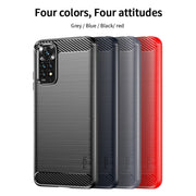 For Xiaomi Redmi Note 11 4G Global / Note 11S 4G MOFI Gentleness Brushed Carbon Fiber TPU Case(Black)