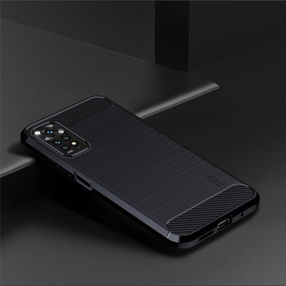 For Xiaomi Redmi Note 11 4G Global / Note 11S 4G MOFI Gentleness Brushed Carbon Fiber TPU Case(Blue)