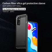 For Xiaomi Redmi Note 11 4G Global / Note 11S 4G MOFI Gentleness Brushed Carbon Fiber TPU Case(Blue)