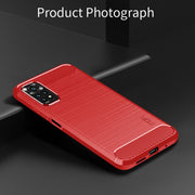 For Xiaomi Redmi Note 11 4G Global / Note 11S 4G MOFI Gentleness Brushed Carbon Fiber TPU Case(Red)
