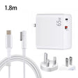PD-65W USB-C / Type-C + QC3. 0 USB Laptop Charging Adapter + 1.8m USB-C / Type-C to MagSafe 1 / L Head Data Cable, UK Plug / US Plug(White) - Cable & Adapter by PMC Jewellery | Online Shopping South Africa | PMC Jewellery | Buy Now Pay Later Mobicred