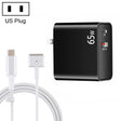 PD-65W USB-C / Type-C + QC3. 0 USB Laptop Charging Adapter + 1.8m USB-C / Type-C to MagSafe 2 / T Head Data Cable, US Plug(Black) - free shipping - PMC Jewellery - Order now!