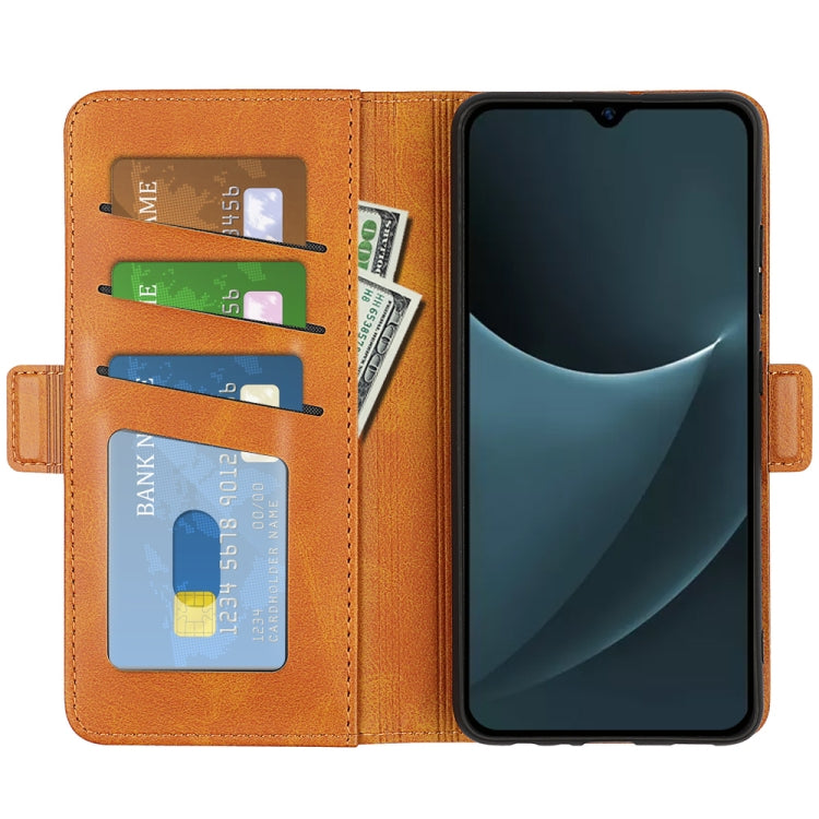 For Blackview A95 Dual-side Magnetic Buckle Leather Phone Case(Yellow) - More Brand by PMC TechLife | Online Shopping South Africa | PMC TechLife | Buy Now Pay Later Mobicred