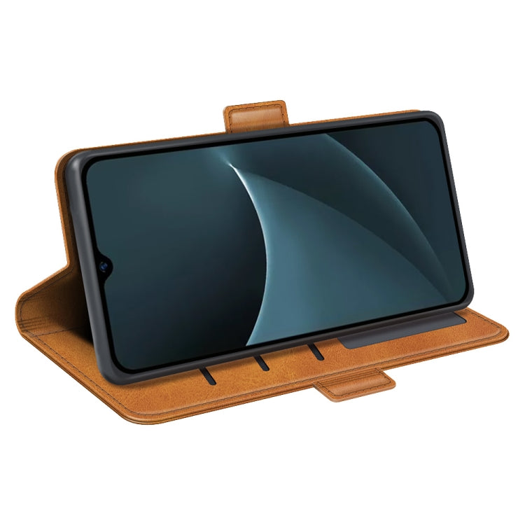 For Blackview A95 Dual-side Magnetic Buckle Leather Phone Case(Yellow) - More Brand by PMC TechLife | Online Shopping South Africa | PMC TechLife | Buy Now Pay Later Mobicred