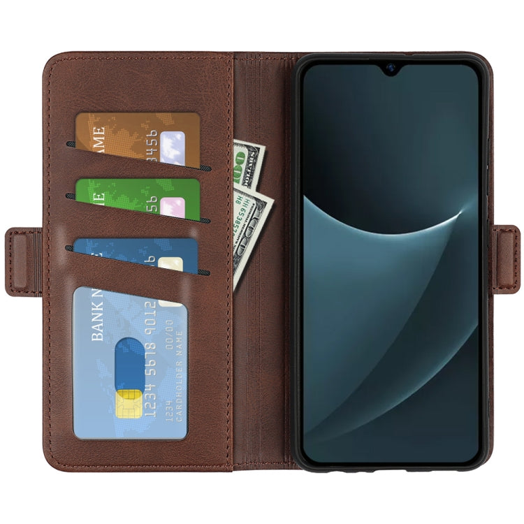 For Blackview A95 Dual-side Magnetic Buckle Leather Phone Case(Brown) - More Brand by PMC TechLife | Online Shopping South Africa | PMC TechLife | Buy Now Pay Later Mobicred