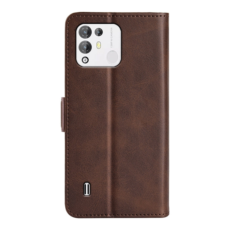 For Blackview A55 Pro Dual-side Magnetic Buckle Leather Phone Case(Brown) - More Brand by PMC TechLife | Online Shopping South Africa | PMC TechLife | Buy Now Pay Later Mobicred