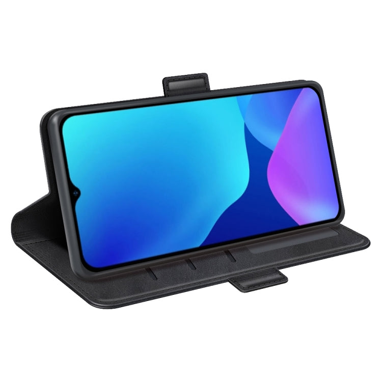 For Ulefone note 10 Dual-side Magnetic Buckle Leather Phone Case(Black)