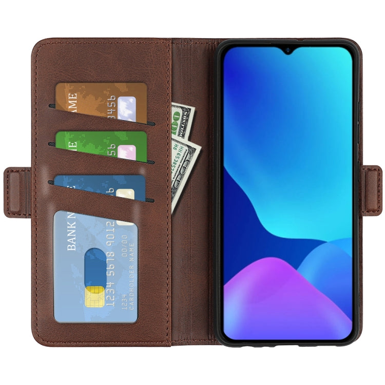 For Ulefone note 10 Dual-side Magnetic Buckle Leather Phone Case(Brown) - Ulefone Cases by PMC Jewellery | Online Shopping South Africa | PMC Jewellery | Buy Now Pay Later Mobicred