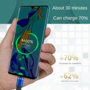 XJ-76 40W 5A 3 in 1 USB to 8 Pin + Type-C + Micro USB Super Flash Charging Cable, Length: 1.18m(Colour)