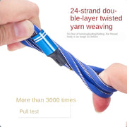 XJ-76 40W 5A 3 in 1 USB to 8 Pin + Type-C + Micro USB Super Flash Charging Cable, Length: 1.18m(Black)