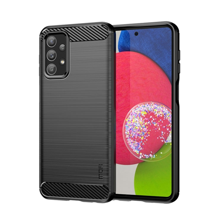 For Samsung Galaxy A23 / M23 / F23 MOFI Gentleness Series Brushed Texture Carbon Fiber Soft TPU Case(Black) - Galaxy Phone Cases by MOFI | Online Shopping South Africa | PMC TechLife | Buy Now Pay Later Mobicred