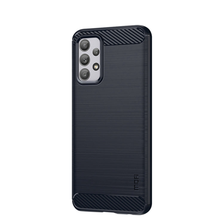 For Samsung Galaxy A23 / M23 / F23 MOFI Gentleness Series Brushed Texture Carbon Fiber Soft TPU Case(Blue) - Galaxy Phone Cases by MOFI | Online Shopping South Africa | PMC TechLife | Buy Now Pay Later Mobicred