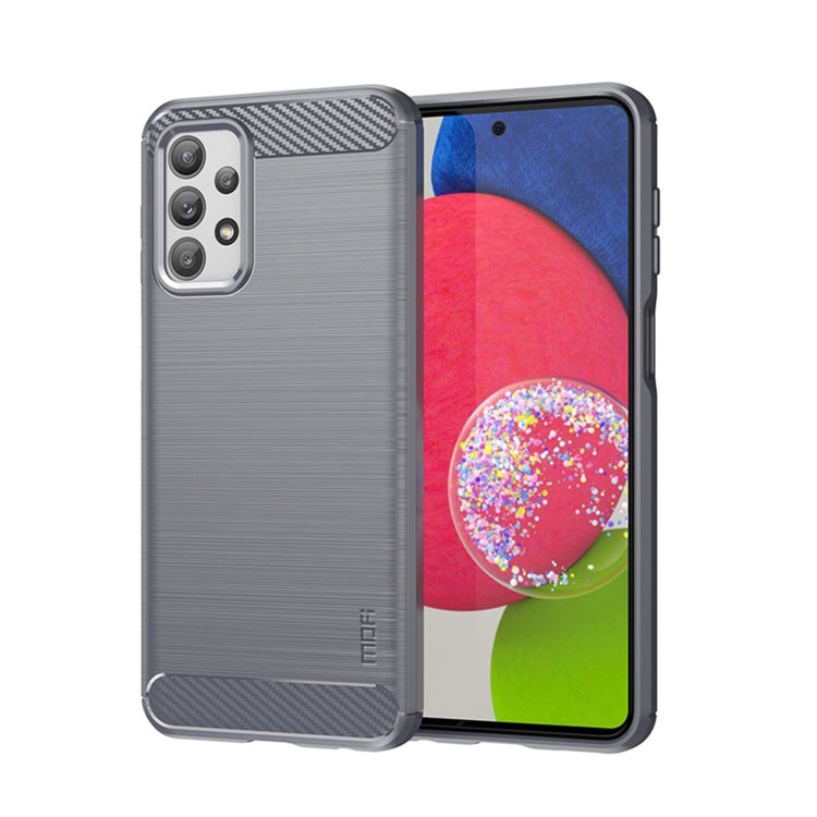 For Samsung Galaxy A23 / M23 / F23 MOFI Gentleness Series Brushed Texture Carbon Fiber Soft TPU Case(Gray) - Galaxy Phone Cases by MOFI | Online Shopping South Africa | PMC TechLife | Buy Now Pay Later Mobicred