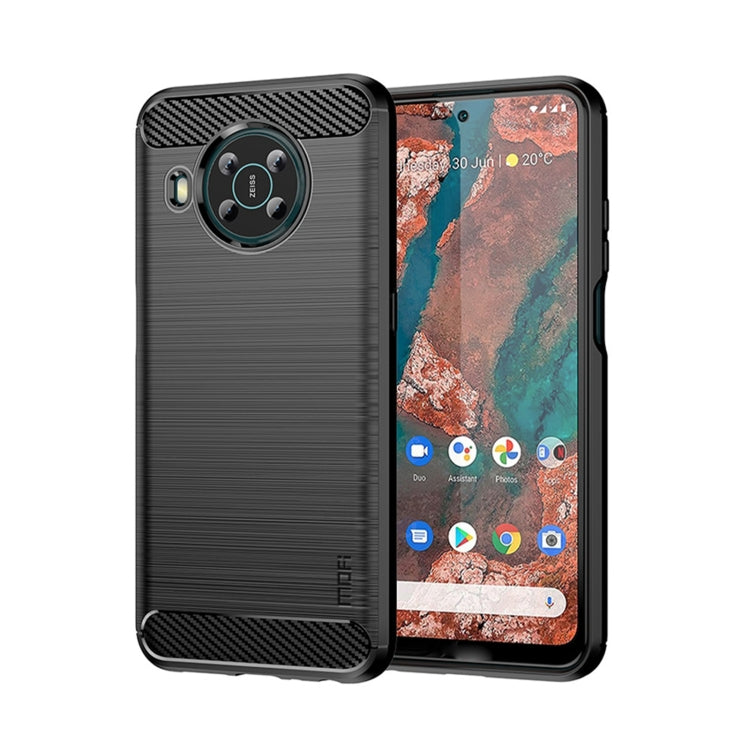 For Nokia X100 MOFI Gentleness Series Brushed Texture Carbon Fiber TPU Phone Case(Black) - Nokia Cases by MOFI | Online Shopping South Africa | PMC TechLife