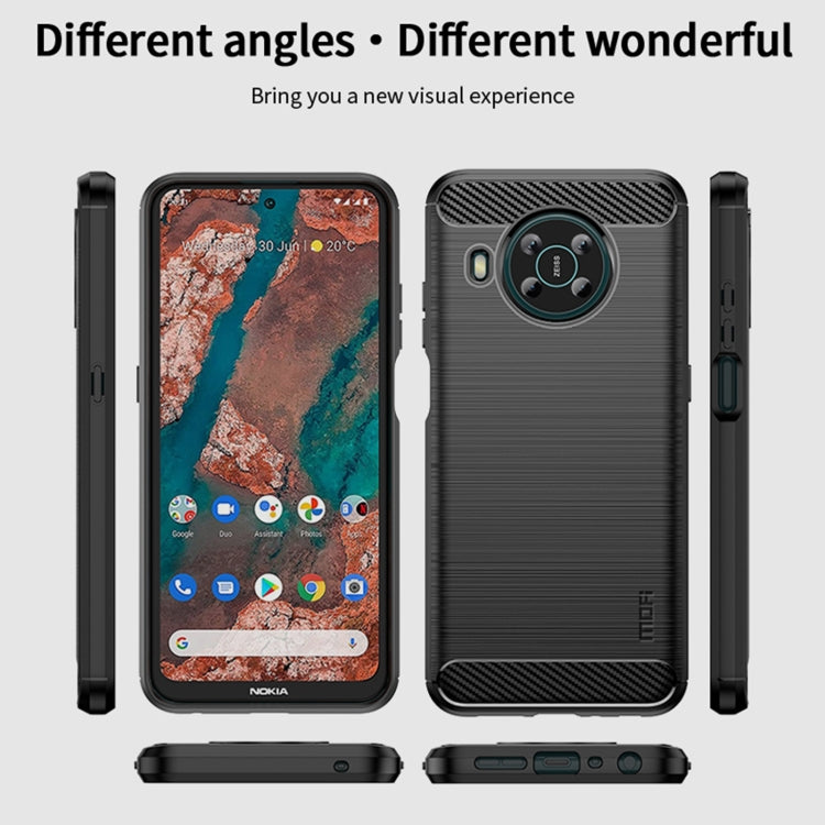 For Nokia X100 MOFI Gentleness Series Brushed Texture Carbon Fiber TPU Phone Case(Black) - Nokia Cases by MOFI | Online Shopping South Africa | PMC TechLife