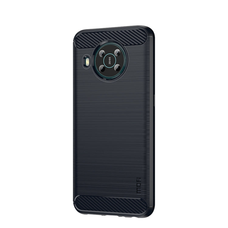 For Nokia X100 MOFI Gentleness Series Brushed Texture Carbon Fiber TPU Phone Case(Blue) - Nokia Cases by MOFI | Online Shopping South Africa | PMC TechLife | Buy Now Pay Later Mobicred
