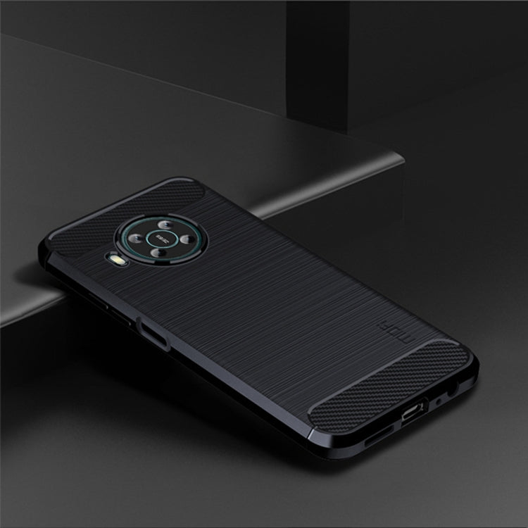 For Nokia X100 MOFI Gentleness Series Brushed Texture Carbon Fiber TPU Phone Case(Blue) - Nokia Cases by MOFI | Online Shopping South Africa | PMC TechLife | Buy Now Pay Later Mobicred