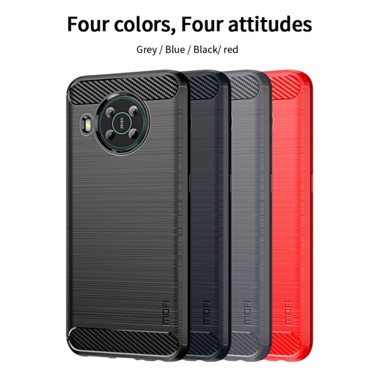 For Nokia X100 MOFI Gentleness Series Brushed Texture Carbon Fiber TPU Phone Case(Blue) - Nokia Cases by MOFI | Online Shopping South Africa | PMC TechLife | Buy Now Pay Later Mobicred