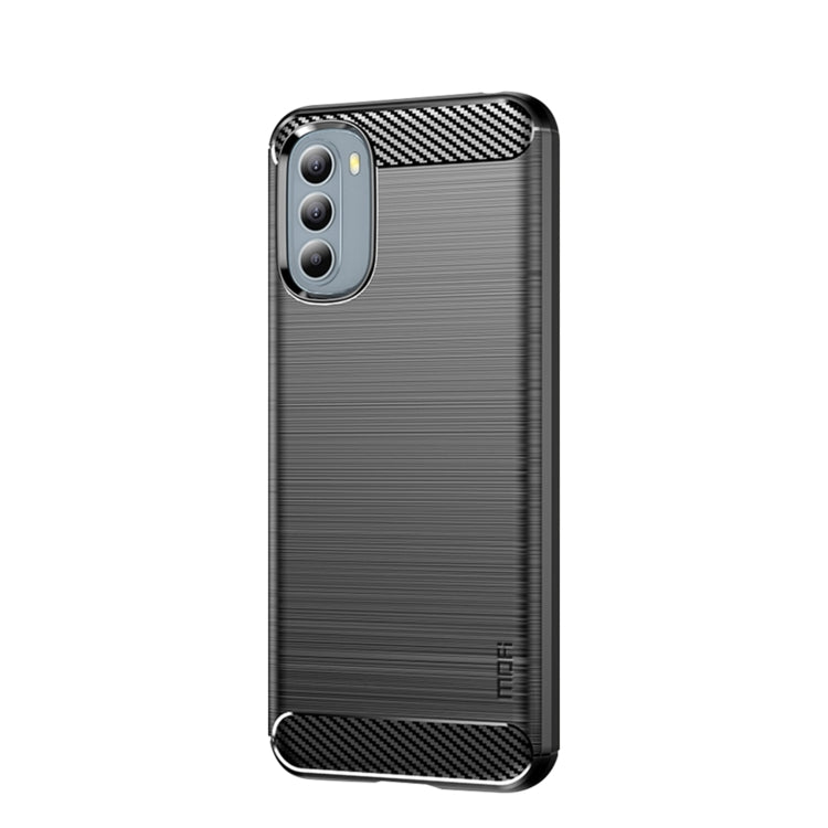 For Motorola Moto G31/G41 MOFI Gentleness Series Brushed Texture Carbon Fiber TPU Phone Case(Black) - Motorola Cases by MOFI | Online Shopping South Africa | PMC TechLife