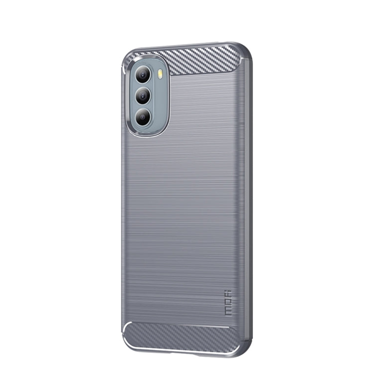 For Motorola Moto G31/G41 MOFI Gentleness Series Brushed Texture Carbon Fiber TPU Phone Case(Gray) - Motorola Cases by MOFI | Online Shopping South Africa | PMC TechLife