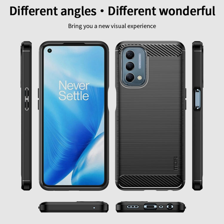 For Oneplus Nord N200 5G MOFI Gentleness Series Brushed Texture Carbon Fiber Soft TPU Phone Case(Blue) - free shipping - PMC TechLife - Order now!