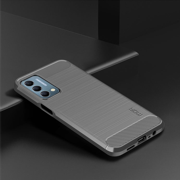 For Oneplus Nord N200 5G MOFI Gentleness Series Brushed Texture Carbon Fiber Soft TPU Phone Case(Gray) - OnePlus Cases by MOFI | Online Shopping South Africa | PMC TechLife