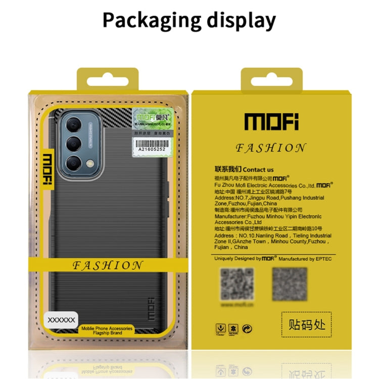 For Oneplus Nord N200 5G MOFI Gentleness Series Brushed Texture Carbon Fiber Soft TPU Phone Case(Red) - OnePlus Cases by MOFI | Online Shopping South Africa | PMC TechLife | Buy Now Pay Later Mobicred