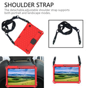For Lenovo X306 / X606 / K10 Honeycomb EVA + PC Shockproof Tablet Case with Strap(Red+Black)